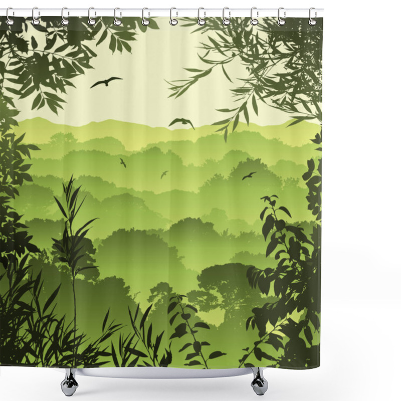 Personality  Forest Landscape Shower Curtains