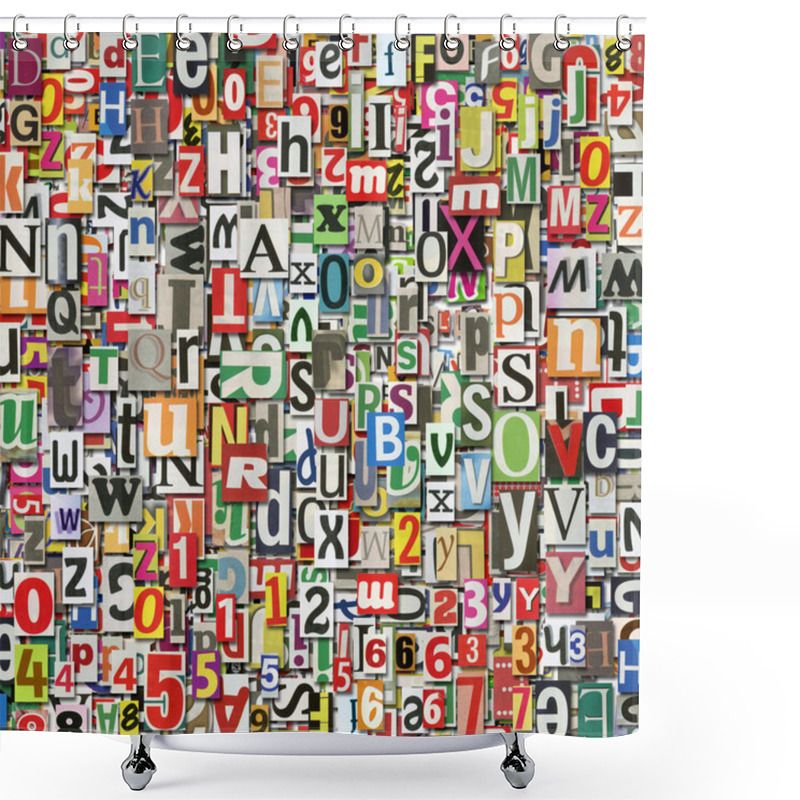 Personality  Digital Collage Shower Curtains