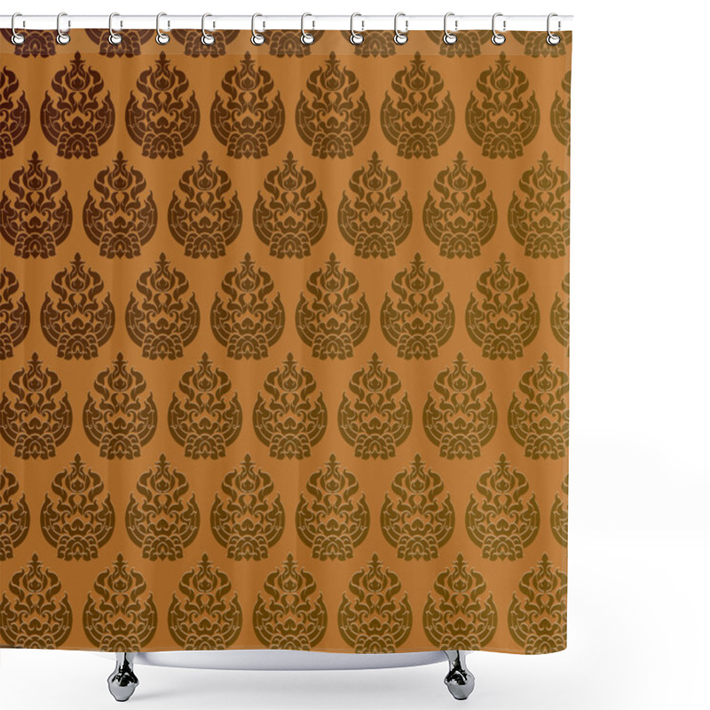 Personality  Brown Art Wallpaper Shower Curtains