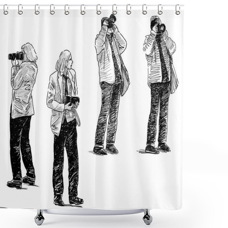 Personality  Sketches Of The Photographers Shower Curtains