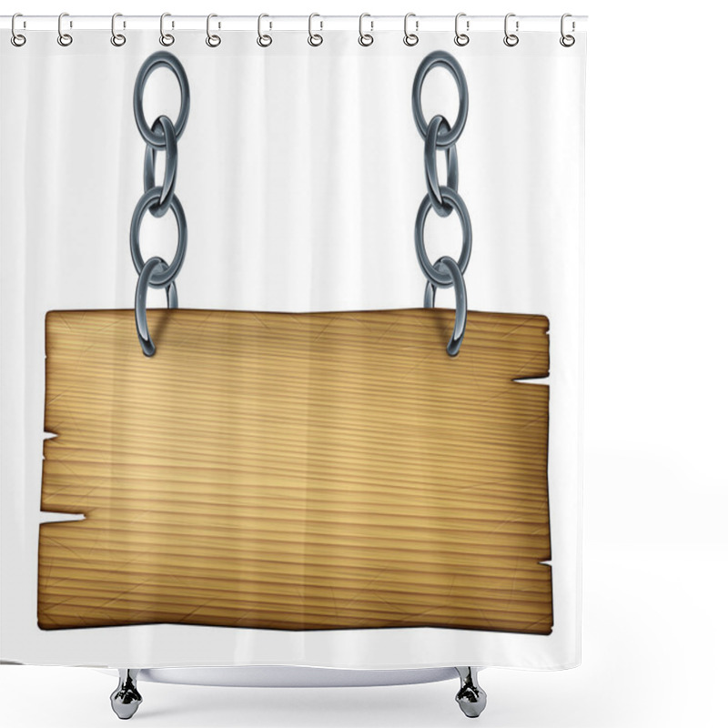 Personality  Wooden Sign Shower Curtains