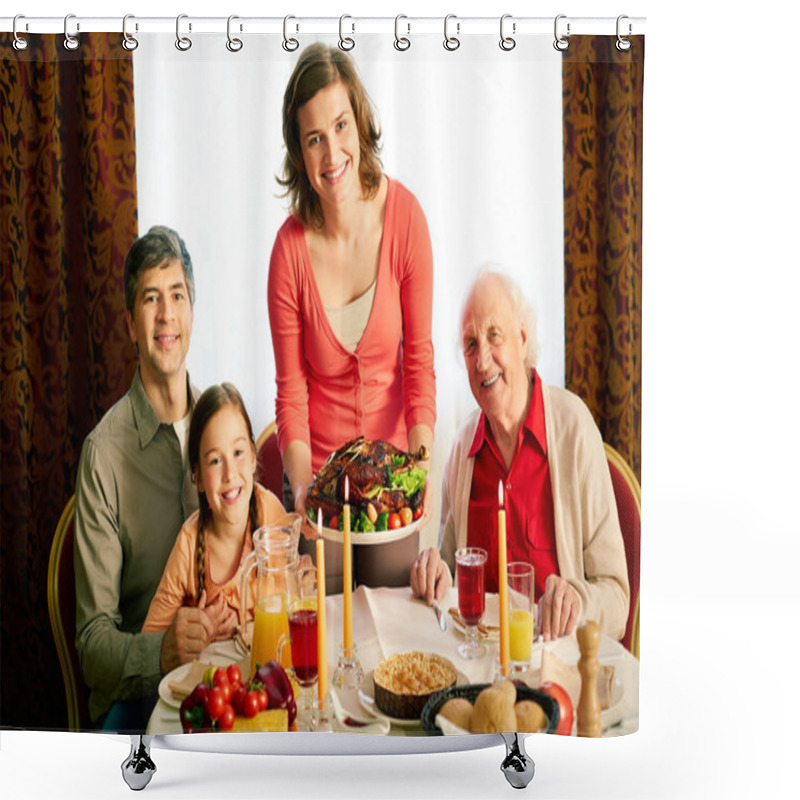 Personality  Thanksgiving Evening Shower Curtains