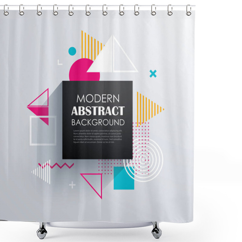 Personality  Abstract Geometric Pattern Design And Background.  Shower Curtains