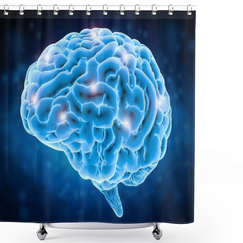 Personality  Brain Power Concept Shower Curtains