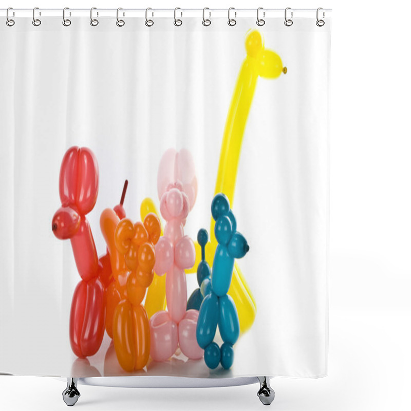 Personality  Simple Balloon Animals On White Shower Curtains