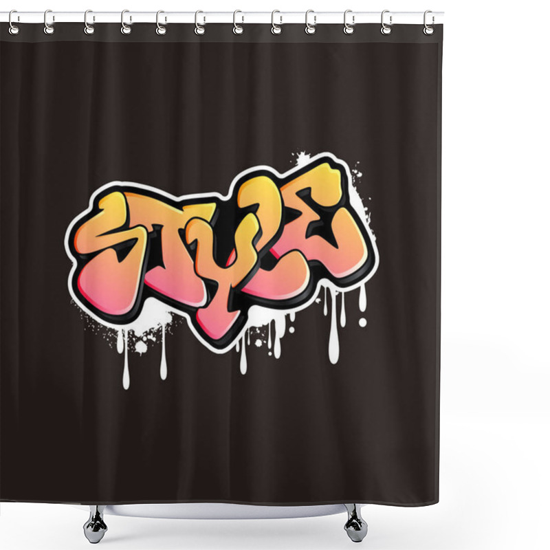 Personality  Simple Graffiti Lettering Typography Art Illustration Shower Curtains