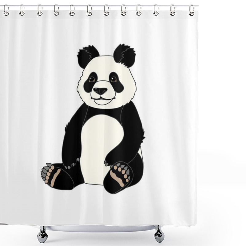 Personality  Vector Scandi Cartoon Animal Clip Art Shower Curtains