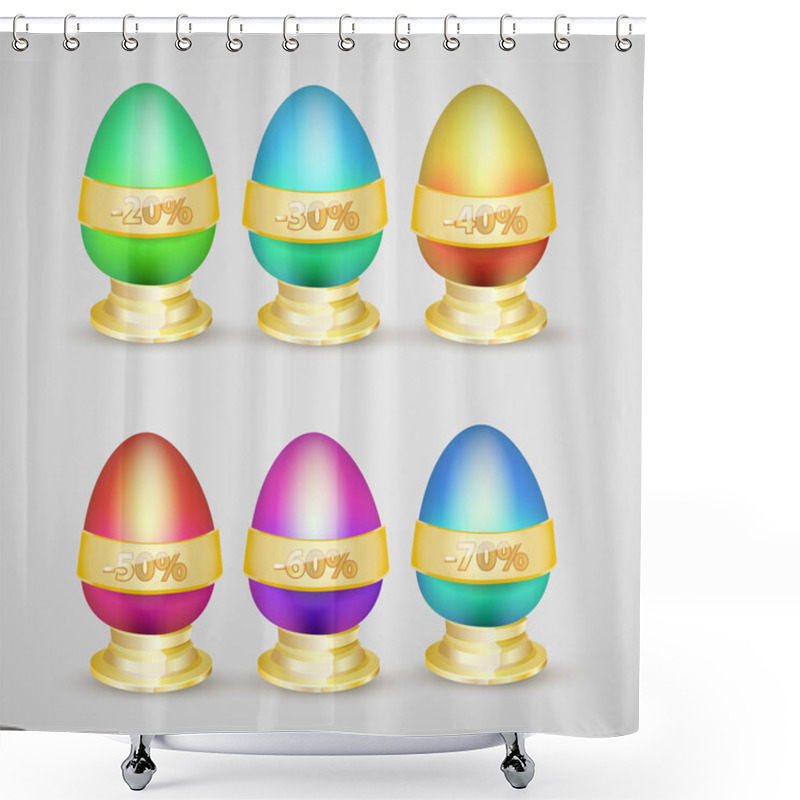 Personality  Egg Vector Discount Set Shower Curtains