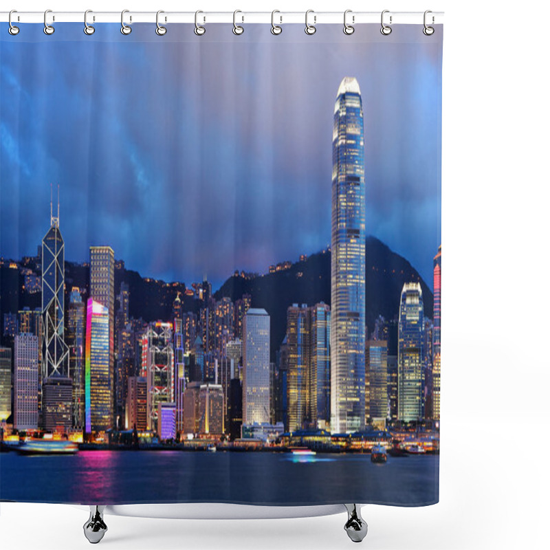 Personality  Hong Kong At Night Shower Curtains