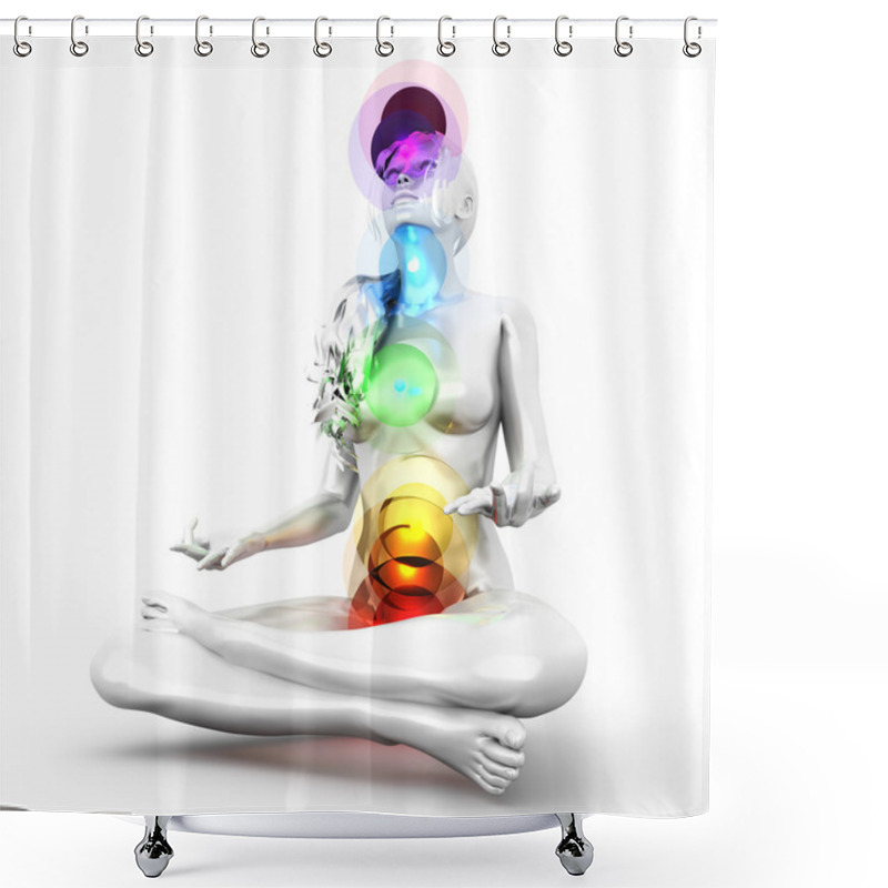 Personality  Chakra Meditation Shower Curtains