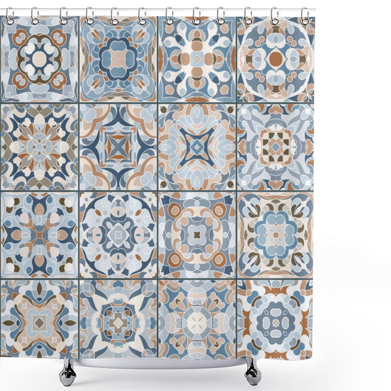 Personality  Collection Of Ceramic Tiles Shower Curtains