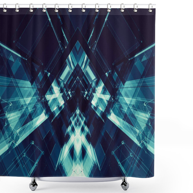 Personality  Abstract Background. Futuristic Concept Space Technology. Future Shower Curtains