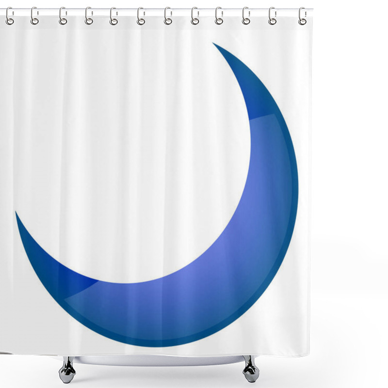 Personality  Isolated Moon Icon Shower Curtains