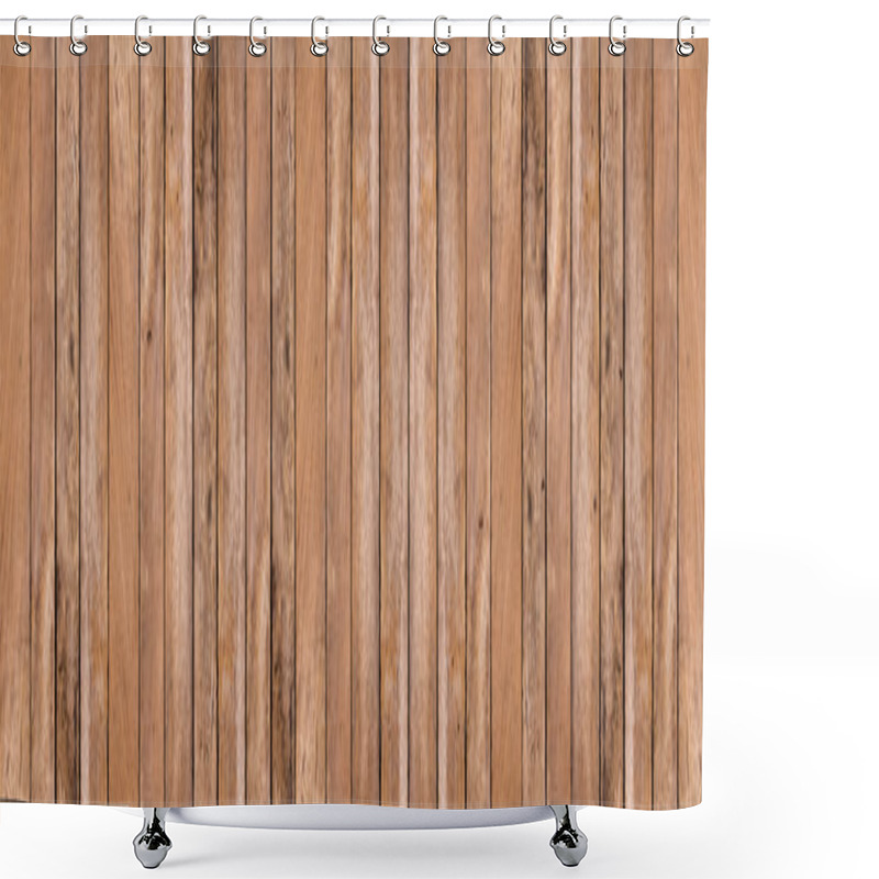 Personality  Old Teak Wood Strip Texture For Decorative Wall Background Shower Curtains