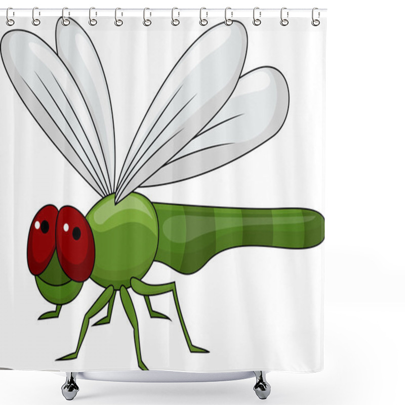 Personality  Cute Dragonfly Cartoon Shower Curtains