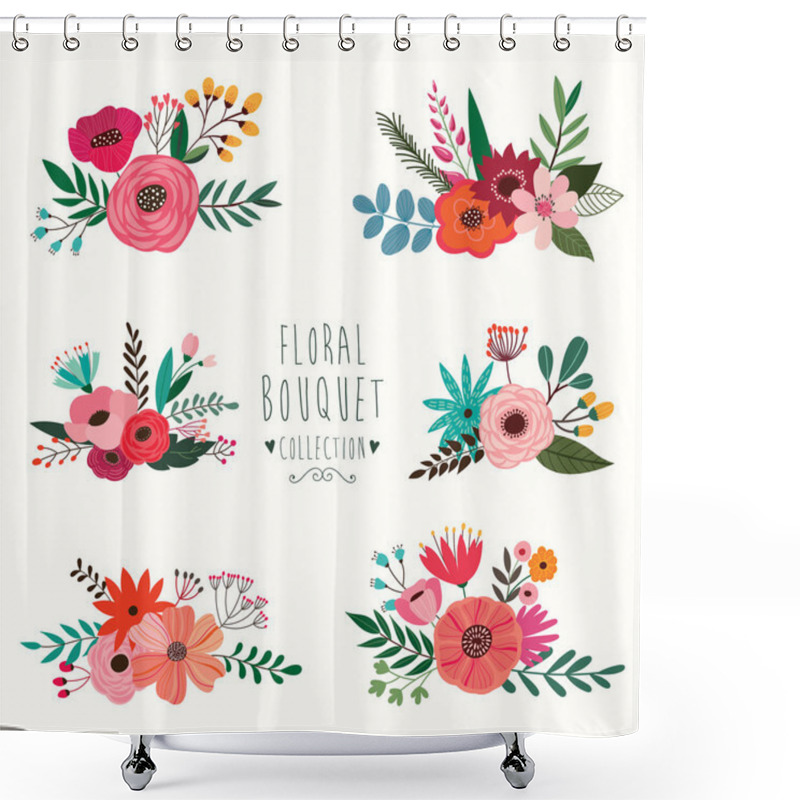 Personality  Floral Bouquet Collection Shower Curtains