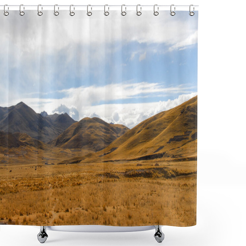 Personality  View Along The Cusco-Puno Road, Peru Shower Curtains