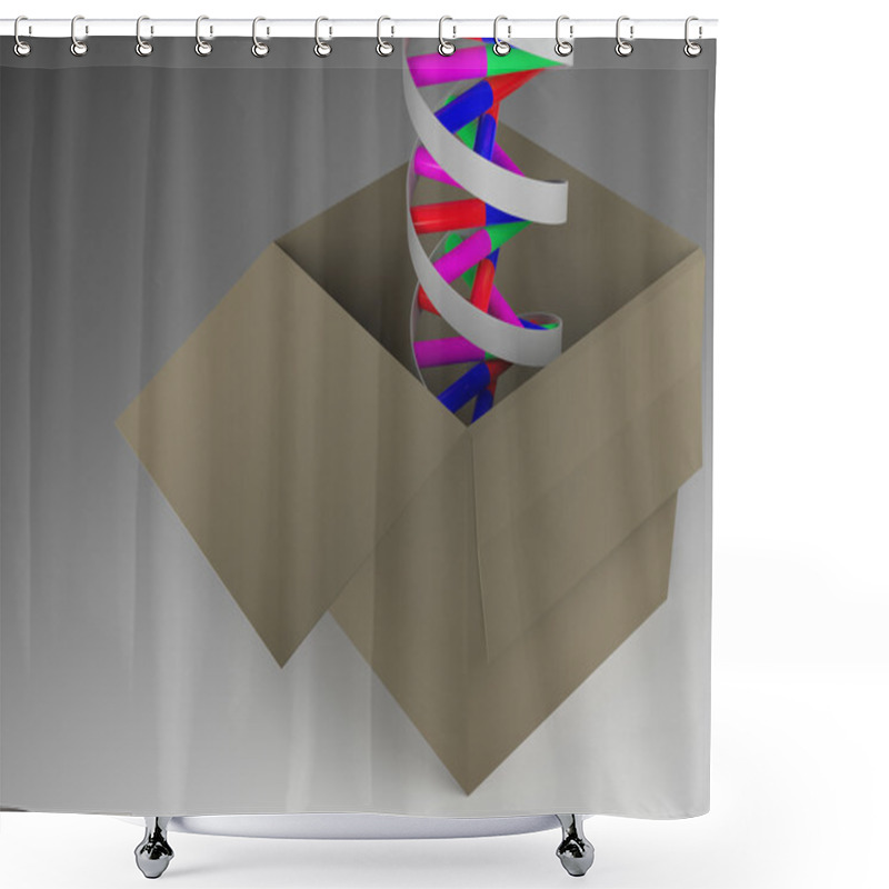 Personality  DNA In Box Shower Curtains