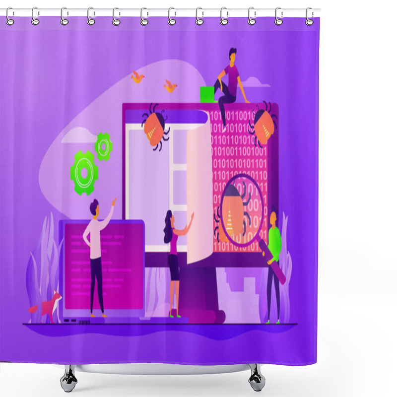 Personality  Software Testing Concept Vector Illustration Shower Curtains