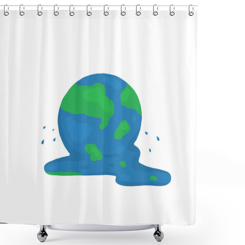 Personality  Melted Earth Doodle. Vector Illustration Shower Curtains