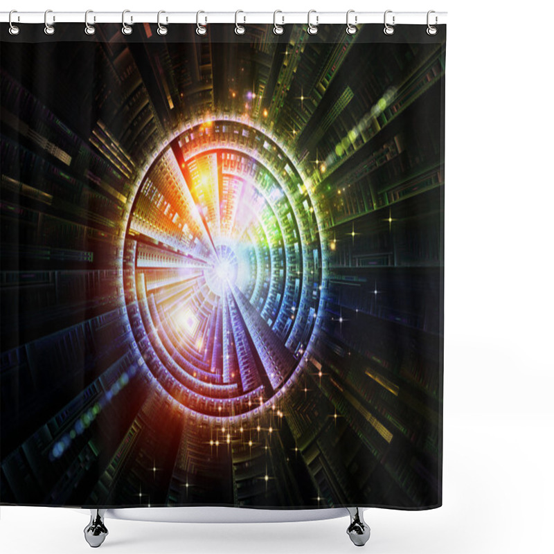 Personality  Circles Of Light Shower Curtains