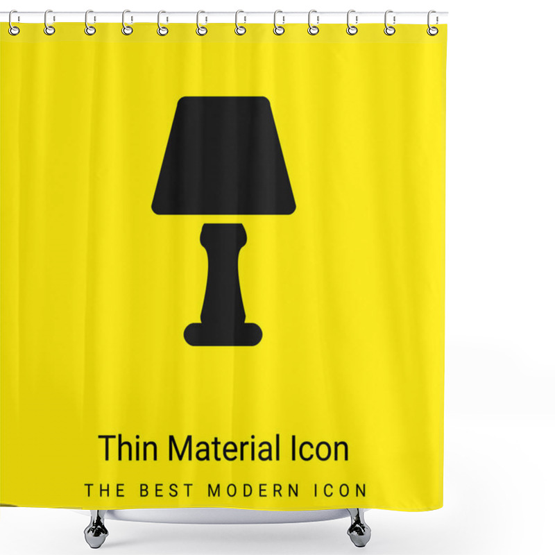 Personality  Bedside Lamp Minimal Bright Yellow Material Icon Shower Curtains