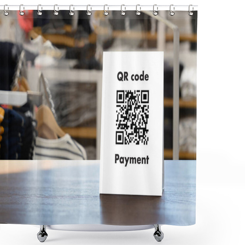 Personality  Payment QR Code For Moblie ,Qr Code Payment, E Wallet , Digital  Shower Curtains