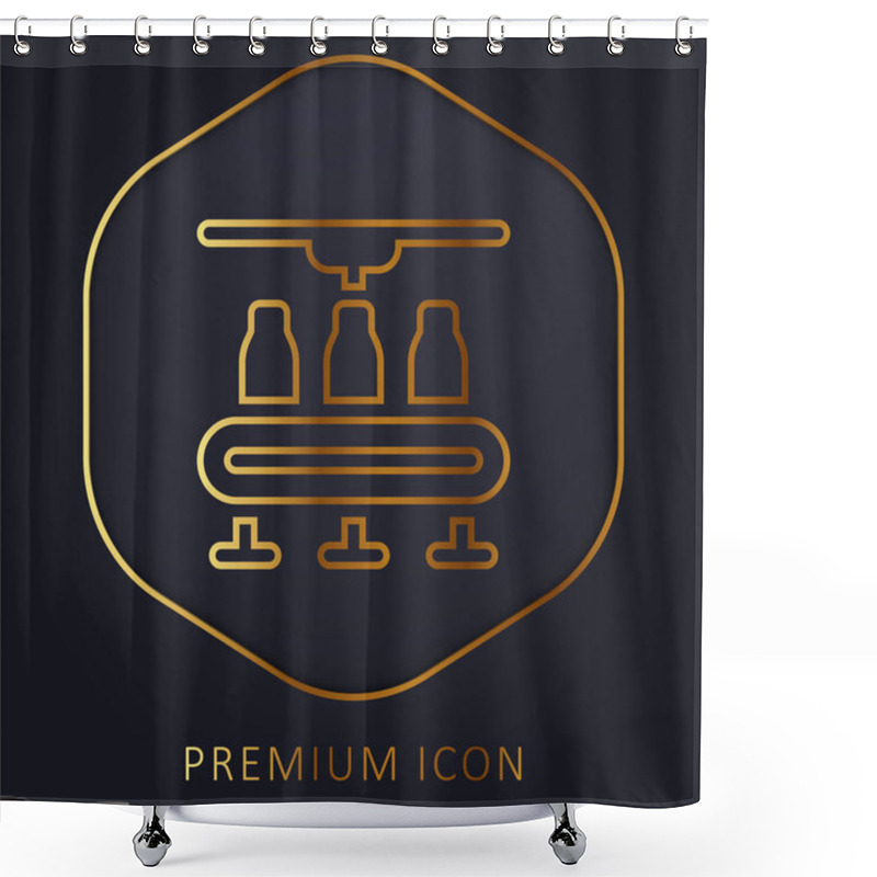 Personality  Bottles Golden Line Premium Logo Or Icon Shower Curtains