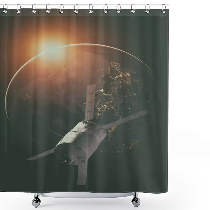 Personality  Spacecraft, Cosmos Vehicle, Astronomy Shower Curtains