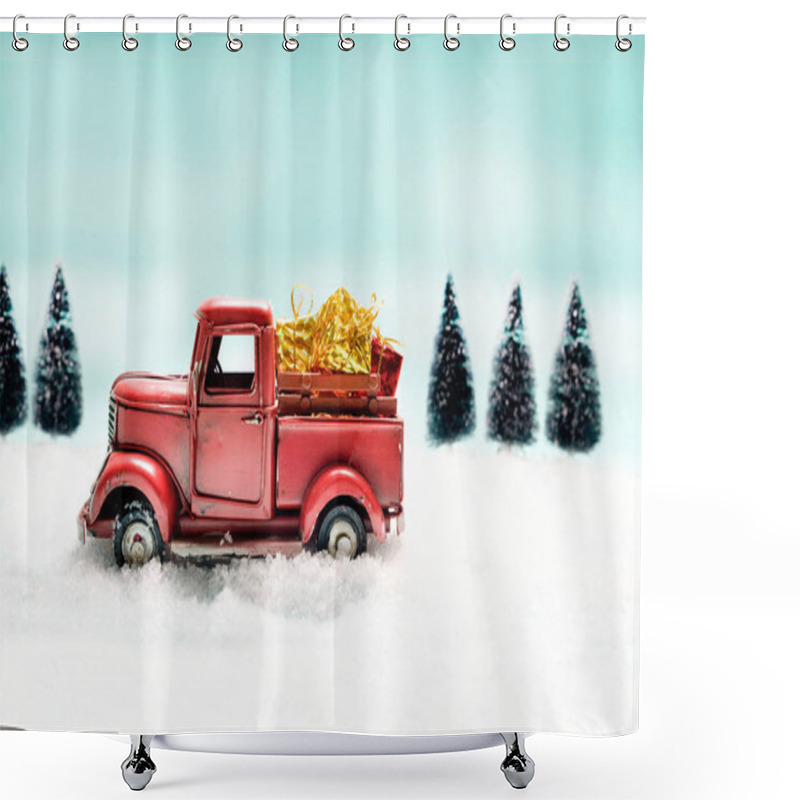 Personality  Christmas Idea Copyspace Background. Shower Curtains