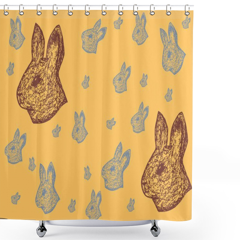 Personality  Rabbit Shower Curtains