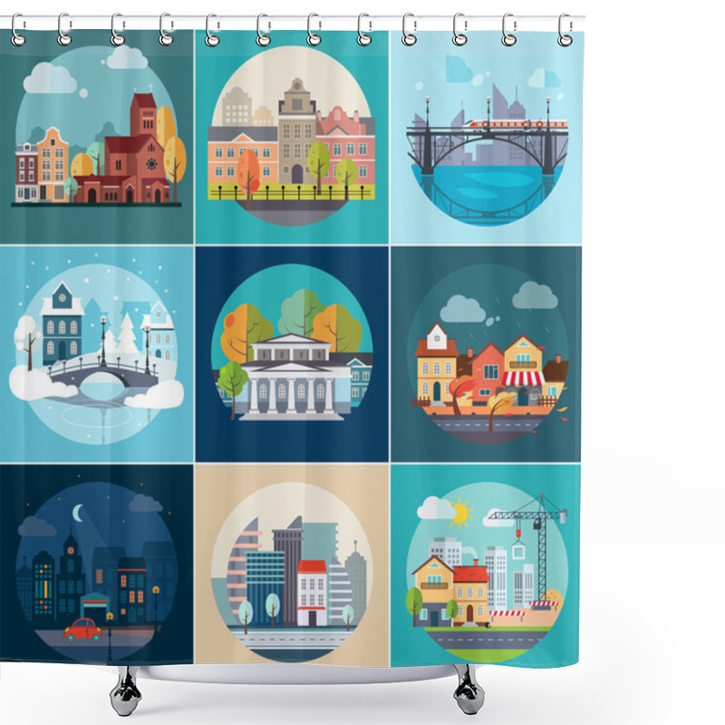 Personality  Town And City Sets Shower Curtains