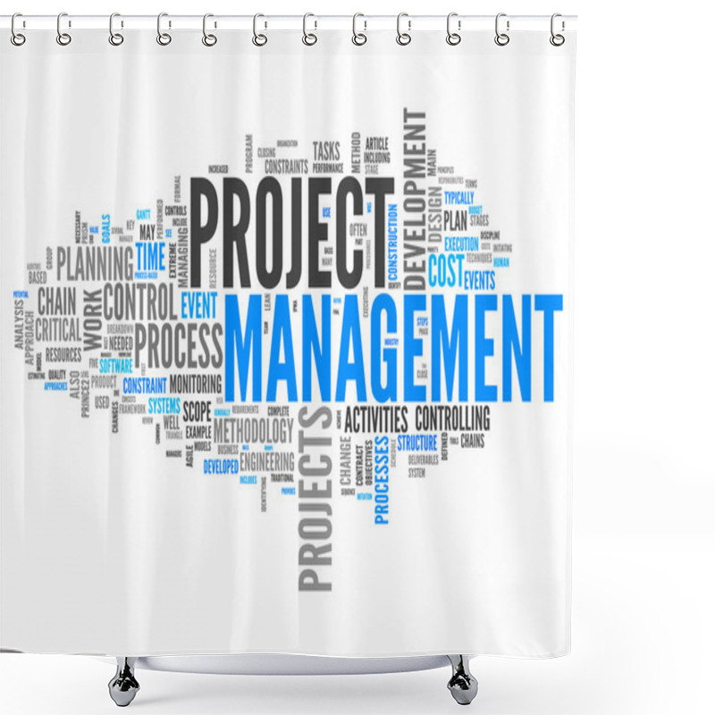 Personality  Word Cloud Project Management Shower Curtains