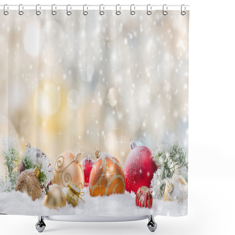 Personality  Abstract Christmas Background Shower Curtains