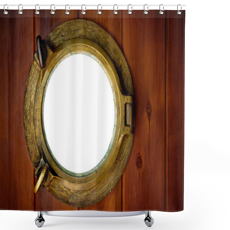 Personality  Brass Porthole Shower Curtains