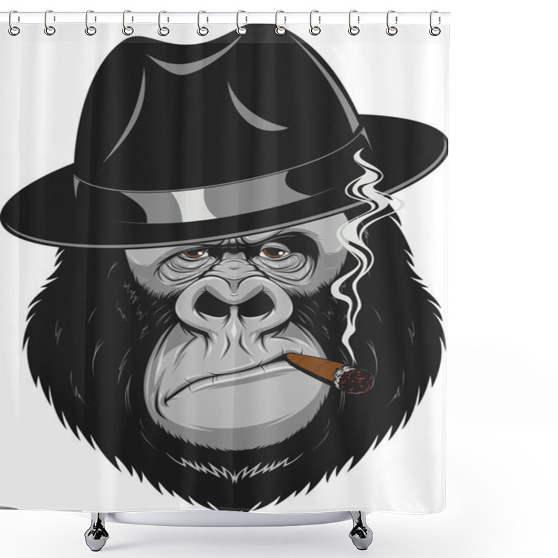 Personality  Monkey With A Cigar Shower Curtains