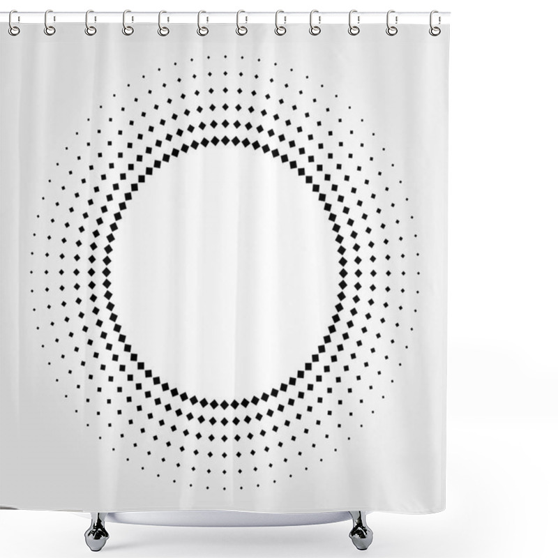 Personality  Halftone Vector Illustration Shower Curtains