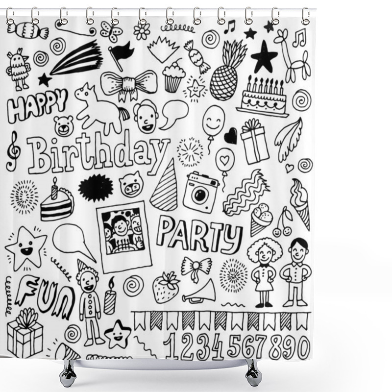 Personality  Happy Birthday Set Shower Curtains