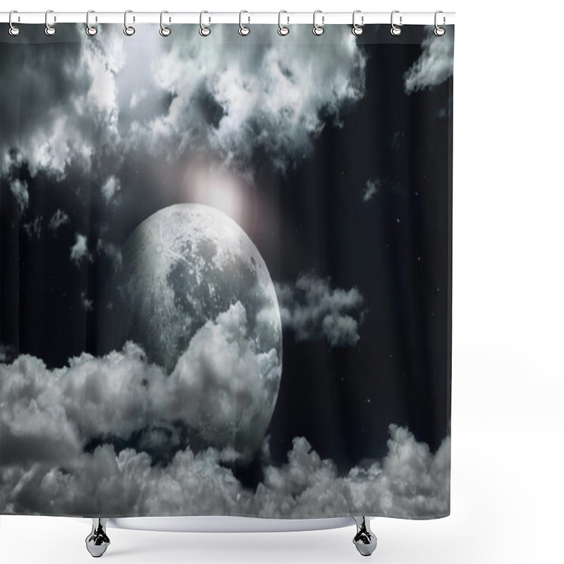 Personality  Full Moon. Shower Curtains