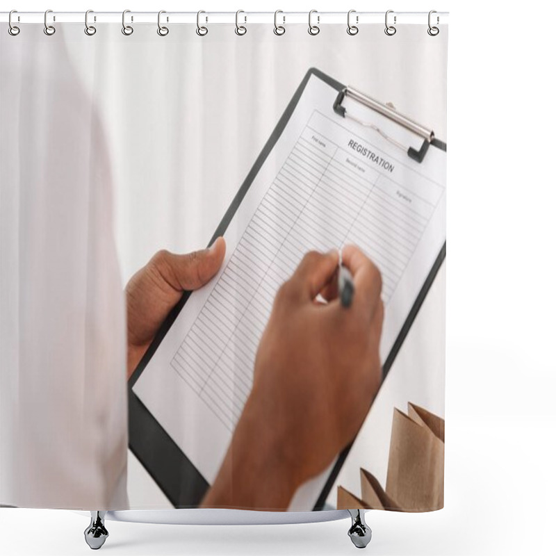 Personality  Registration Form Shower Curtains