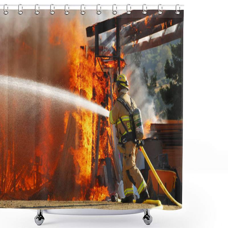 Personality  Fire Attack Shower Curtains