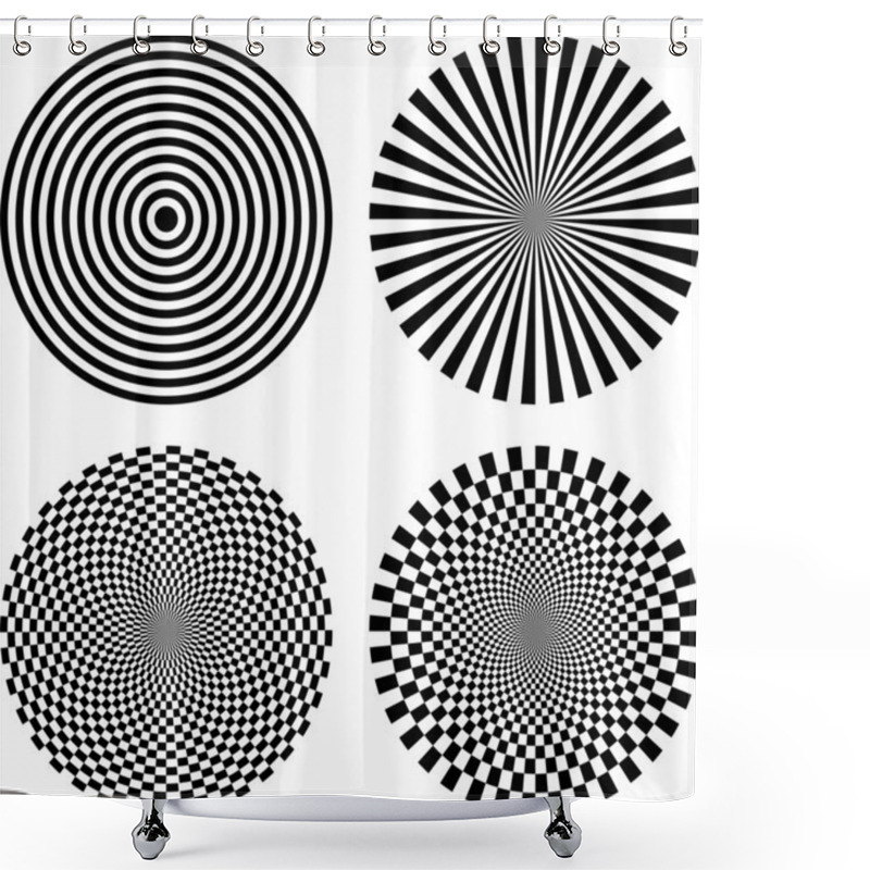 Personality  Optical Illusion Shower Curtains