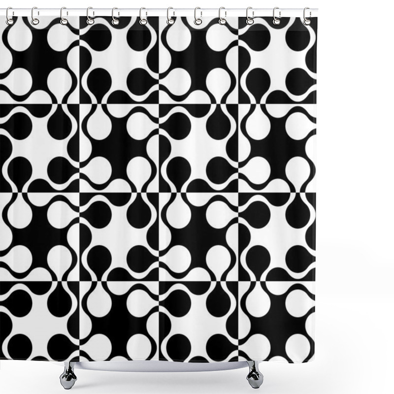 Personality  Seamless Curved Shape Pattern Shower Curtains