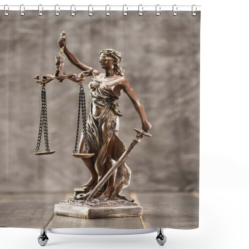 Personality  Statue Of Lady Justice  Shower Curtains