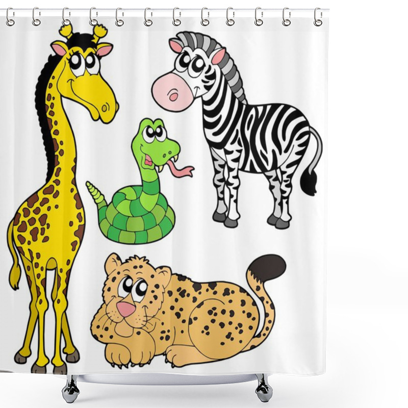 Personality  Zoo Animals Collection 2 Shower Curtains