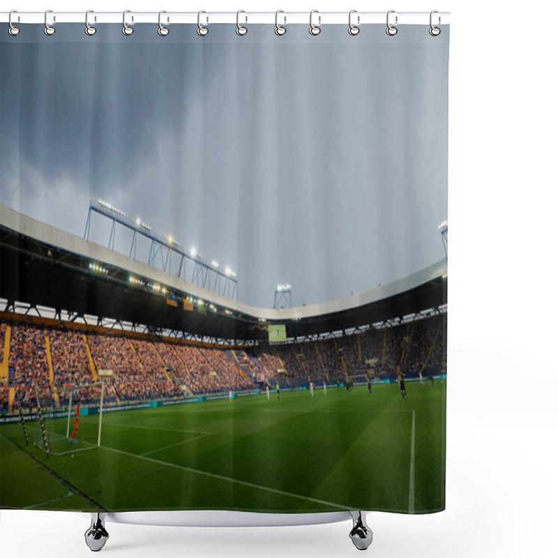 Personality  Kharkiv, Ukraine - May 29, 2021: The Football Match Of Ukrainian PFL FC Metal Vs Krivbass Shower Curtains