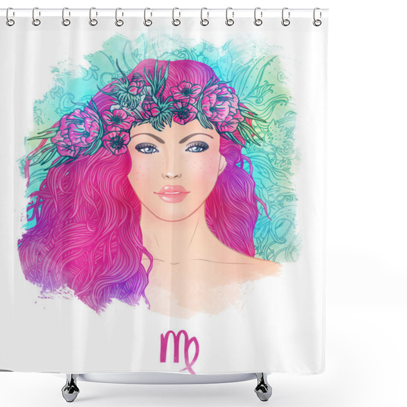 Personality  Virgo Astrological Sign As A Beautiful Girl Shower Curtains