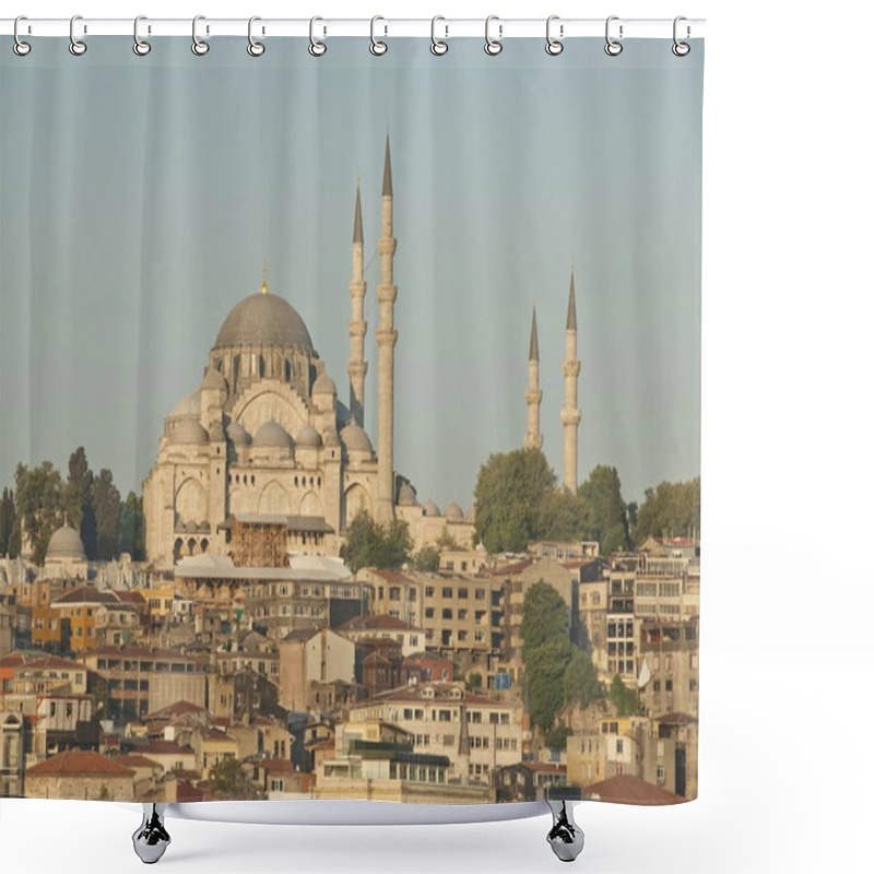 Personality  View On The Suleymaniye Mosque In Istanbul, Turkey. Shower Curtains