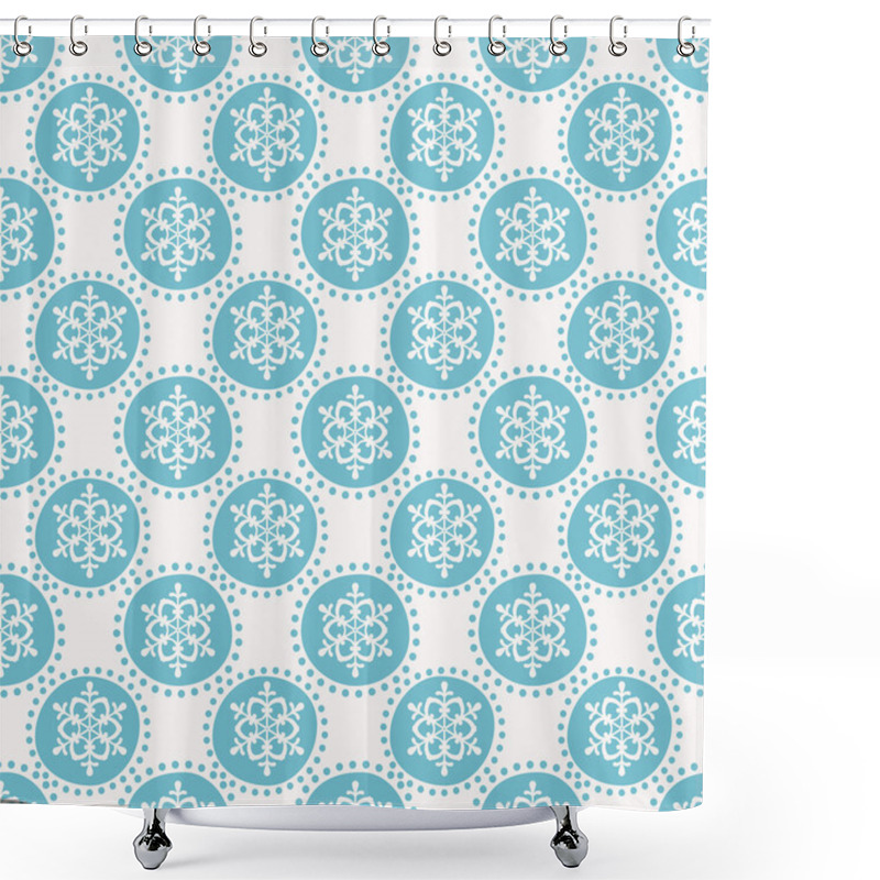 Personality  Winter Pattern With Snowflakes. Seamless Background. Shower Curtains