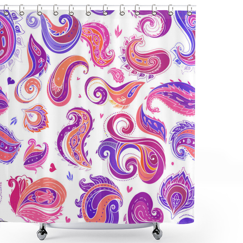 Personality  Floral  Paisley Seamless Pattern Shower Curtains